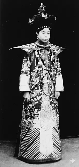 清朝の伝統衣装を着た文繡（1922年）