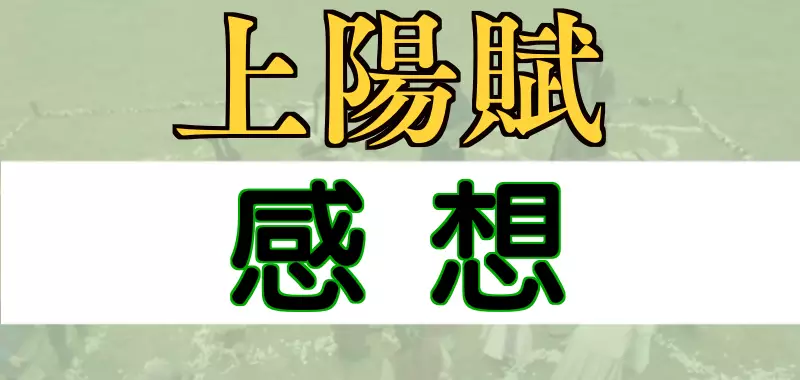 上陽賦　感想