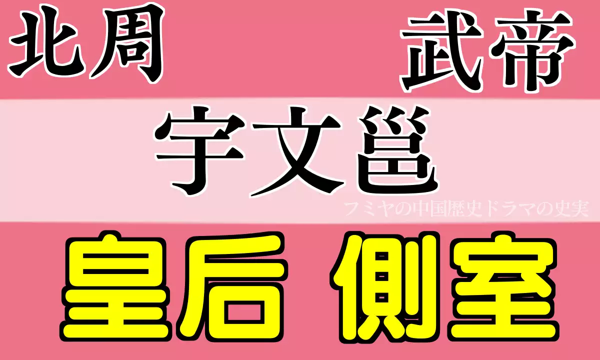 北周宇文邕の正室と側室