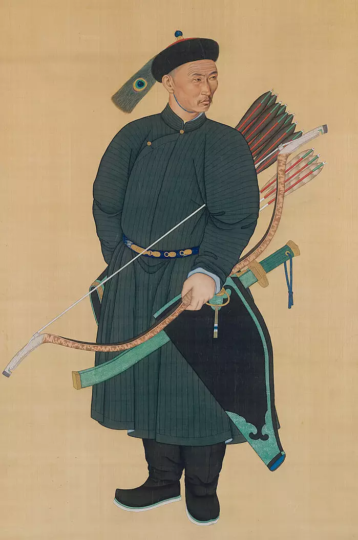 満洲人の武人の画像