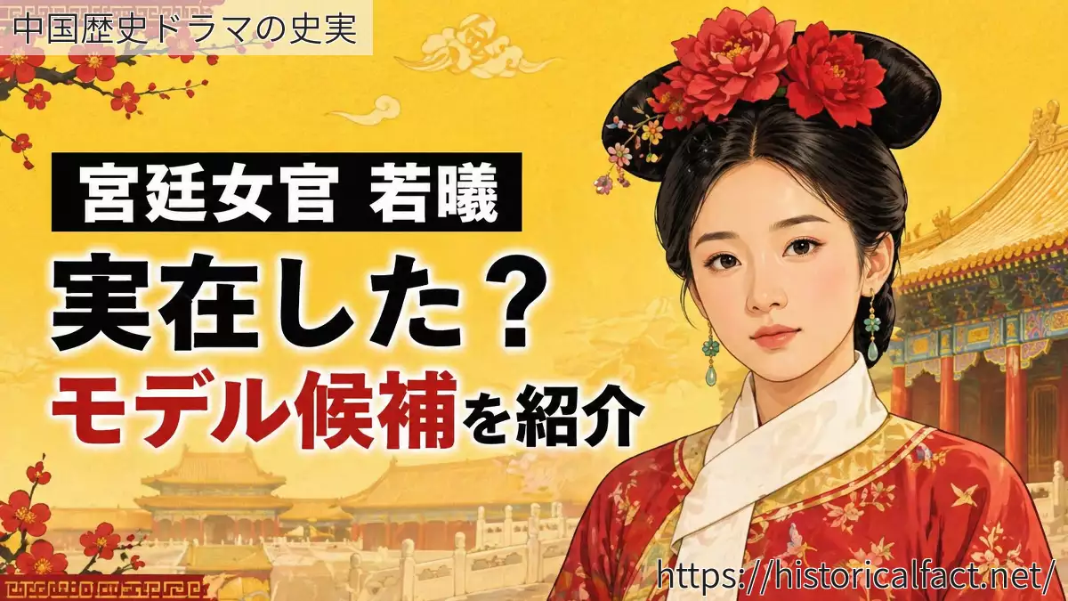 紫禁城を背景にたつ若曦のイメージイラスト
