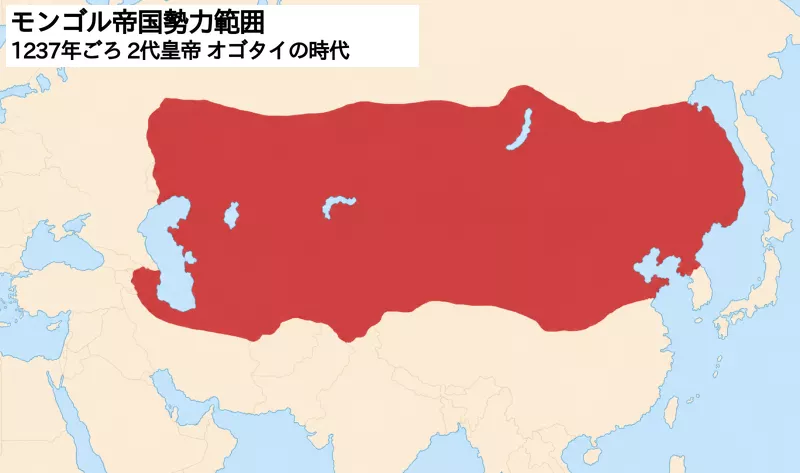 モンゴル帝国勢力範囲(1237年)