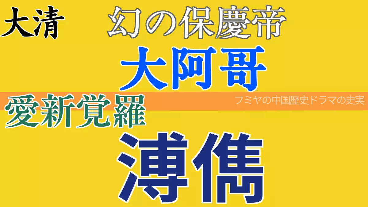大阿哥 愛新覚羅溥儁